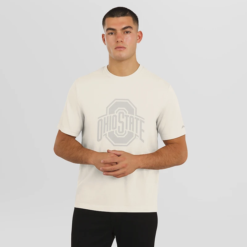 Men's J. Palmer  Cream Ohio State Buckeyes Play Action Tri-Blend Performance T-Shirt