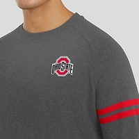 Men's J. Palmer Gray Ohio State Buckeyes Players Lounge Raglan Tri-Blend Sweatshirt