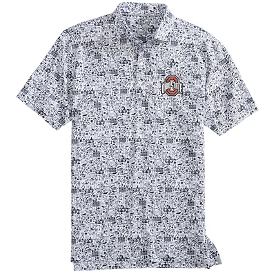 Men's johnnie-O  Black Ohio State Buckeyes Tailgater Polo
