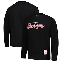 Sweat-shirt à capuche noir Mitchell & Ness Ohio State Buckeyes Elite Script pour homme