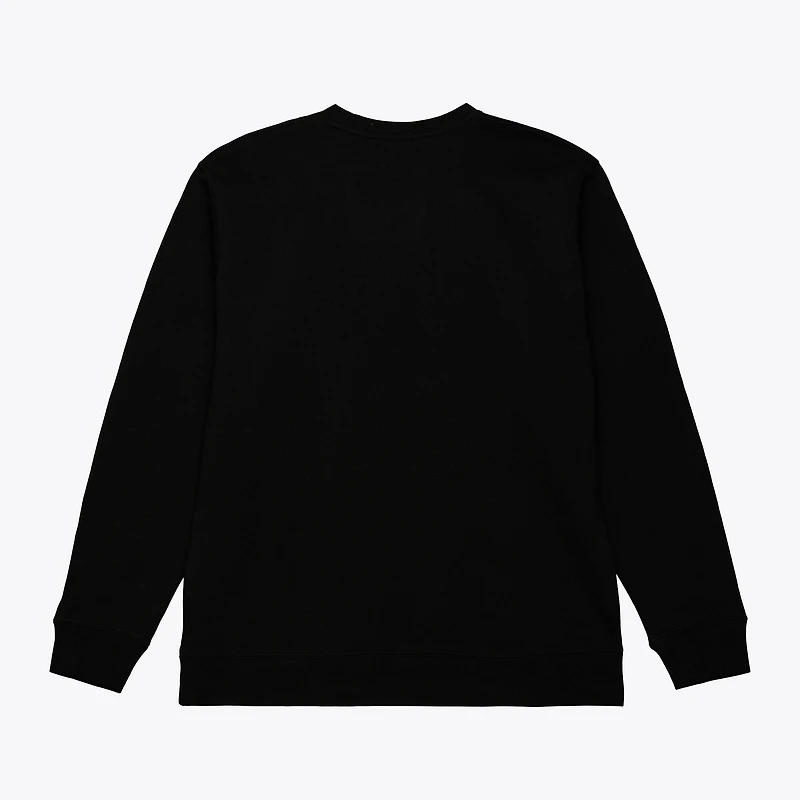 Men's Mitchell & Ness Black Ohio State Buckeyes Half Time Fleece Crewneck Sweatshirt