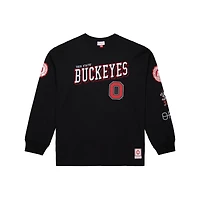 T-shirt à manches longues Mitchell & Ness noir pour homme, camp d'entraînement des Ohio State Buckeyes