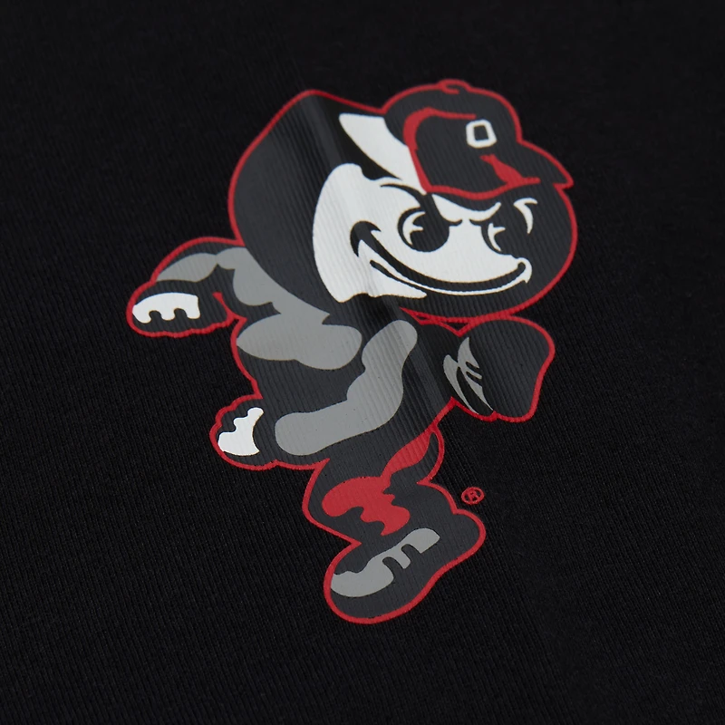T-shirt à manches longues Mitchell & Ness noir pour homme, camp d'entraînement des Ohio State Buckeyes