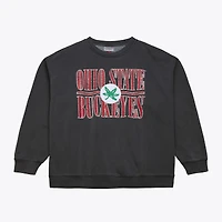 Sweat-shirt polaire Mitchell & Ness pour homme, couleur anthracite, Ohio State Buckeyes Downtown