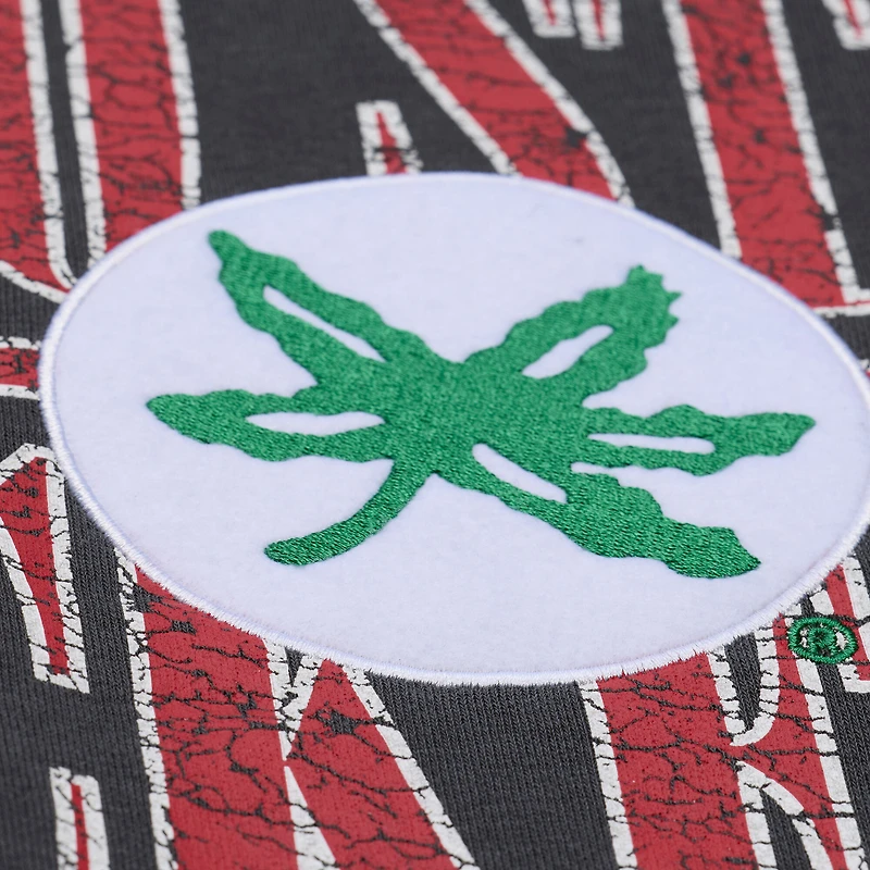 Sweat-shirt polaire Mitchell & Ness pour homme, couleur anthracite, Ohio State Buckeyes Downtown