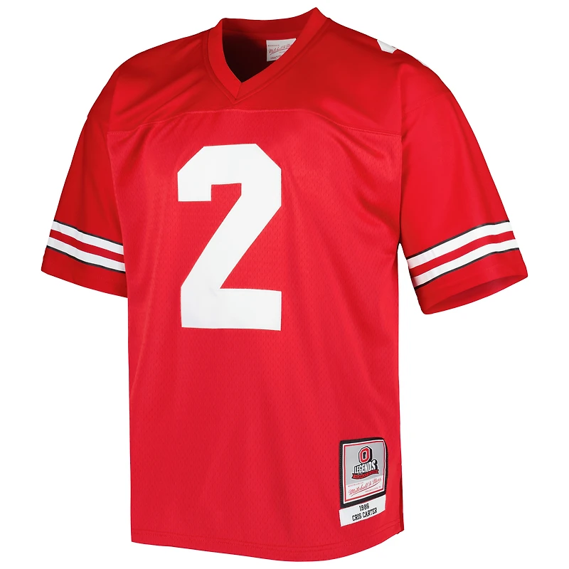 Maillot Mitchell & Ness Cris Carter Scarlet Ohio State Buckeyes authentique pour homme