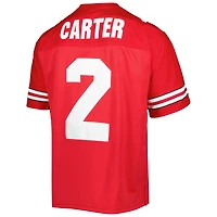 Maillot Mitchell & Ness Cris Carter Scarlet Ohio State Buckeyes authentique pour homme