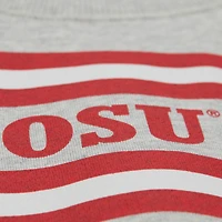 Sweat-shirt imprimé all-over gris chiné Mitchell & Ness Ohio State Buckeyes pour homme