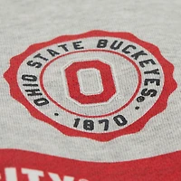 Sweat-shirt imprimé all-over gris chiné Mitchell & Ness Ohio State Buckeyes pour homme