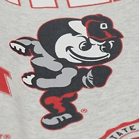 Sweat-shirt imprimé all-over gris chiné Mitchell & Ness Ohio State Buckeyes pour homme