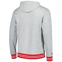 Men's Mitchell & Ness Heather Gray Ohio State Buckeyes Pullover Hoodie