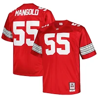 Maillot Mitchell & Ness Nick Mangold Scarlet Ohio State Buckeyes Big Tall Legacy pour hommes