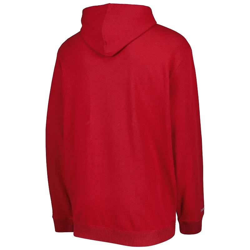 Men's Mitchell & Ness Scarlet Ohio State Buckeyes Classic French Terry Pullover Hoodie