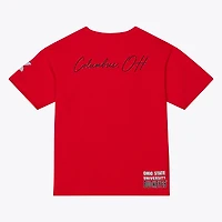 T-shirt premium Mitchell & Ness rouge Ohio State Buckeyes Double Clutch pour homme