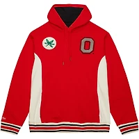 Men's Mitchell & Ness Scarlet Ohio State Buckeyes Team Legacy French Terry Pullover Hoodie