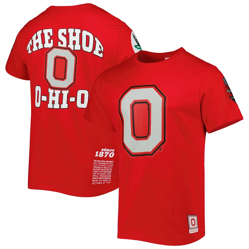 T-shirt pour homme Mitchell & Ness Scarlet Ohio State Buckeyes Team Origins