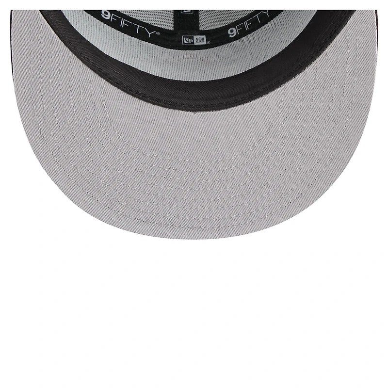 Casquette de camionneur à large panneau New Era 9FIFTY Snapback camouflage/noir pour homme des Ohio State Buckeyes