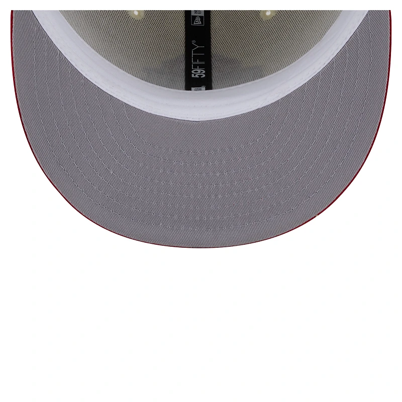 Men's New Era Cream Ohio State Buckeyes Chrome 59FIFTY Fitted Hat