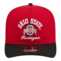 Men's New Era  Scarlet/Black Ohio State Buckeyes Two-Tone Arched 9FIFTY Snapback Hat