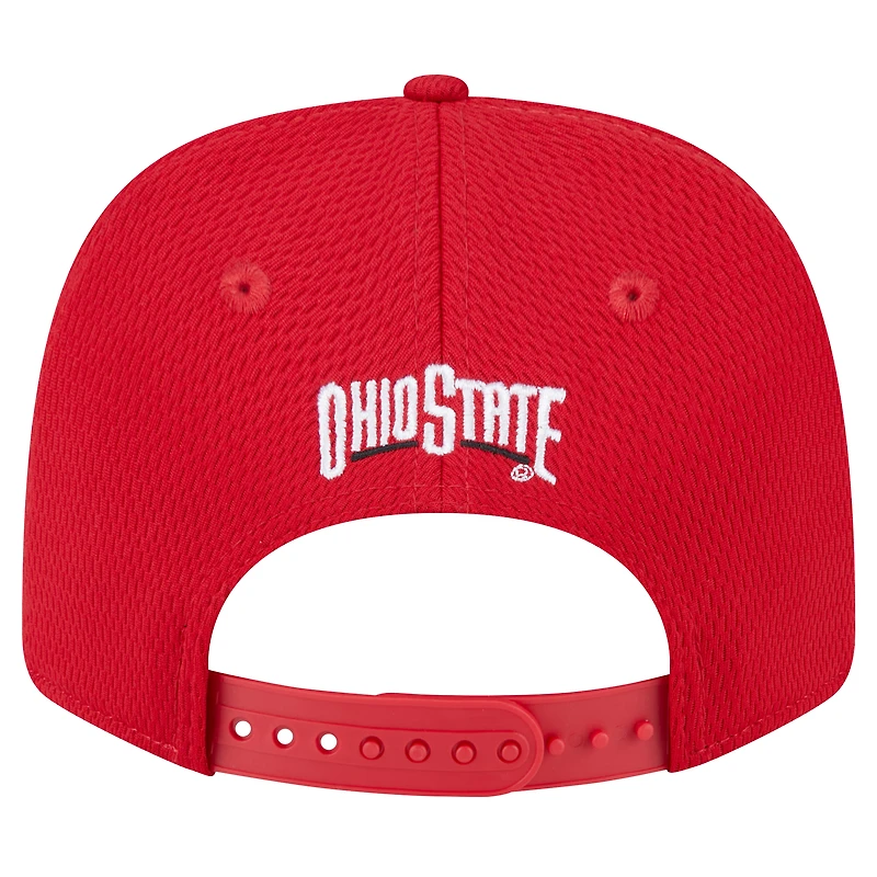 Casquette extensible à boutons-pression COOLERA 9SEVENTY en corde pour homme des Ohio State Buckeyes de New Era