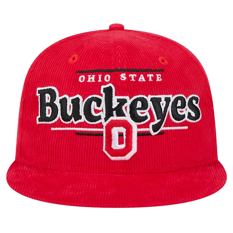 Men's New Era Scarlet Ohio State Buckeyes Display 9FIFTY Snapback Hat