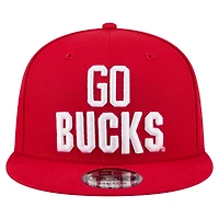 Men's New Era  Scarlet Ohio State Buckeyes Go Team 9FIFTY Snapback Hat