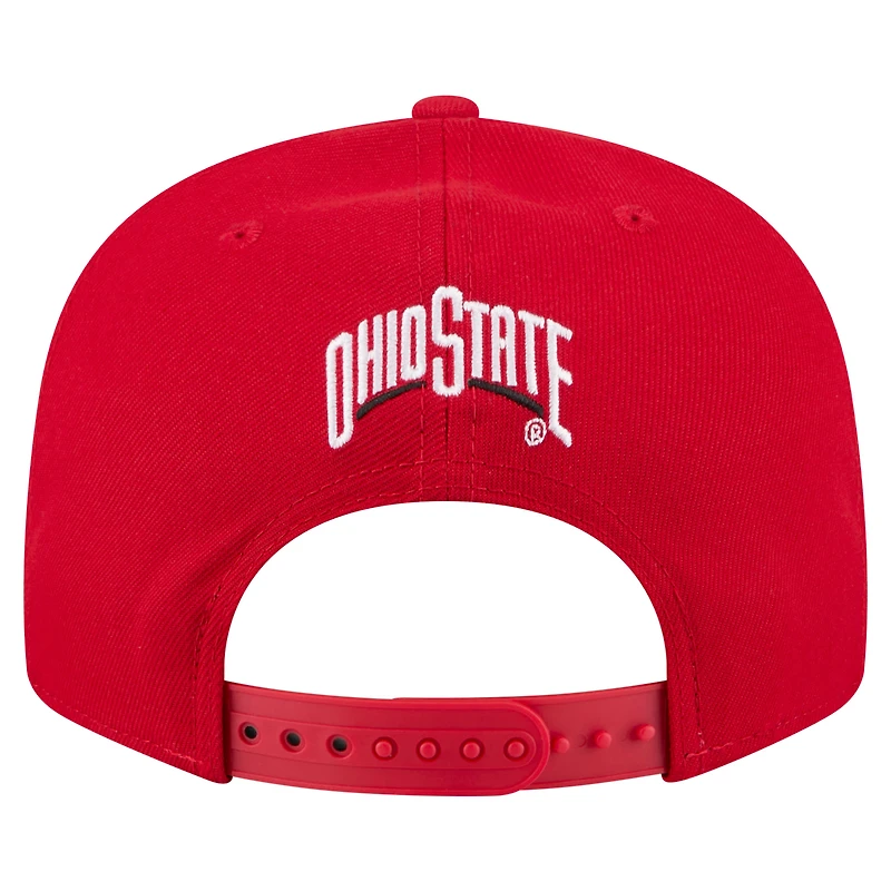 Casquette snapback New Era Scarlet Ohio State Buckeyes Go Team 9FIFTY pour homme