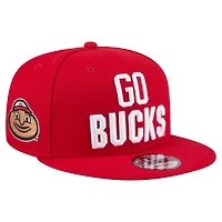 Casquette snapback New Era Scarlet Ohio State Buckeyes Go Team 9FIFTY pour homme