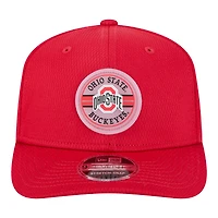Men's New Era Scarlet Ohio State Buckeyes Patched 9SEVENTY Stretch-Snap Adjustable Hat