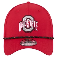 Men's New Era  Scarlet Ohio State Buckeyes Rope 39THIRTY Flex Hat