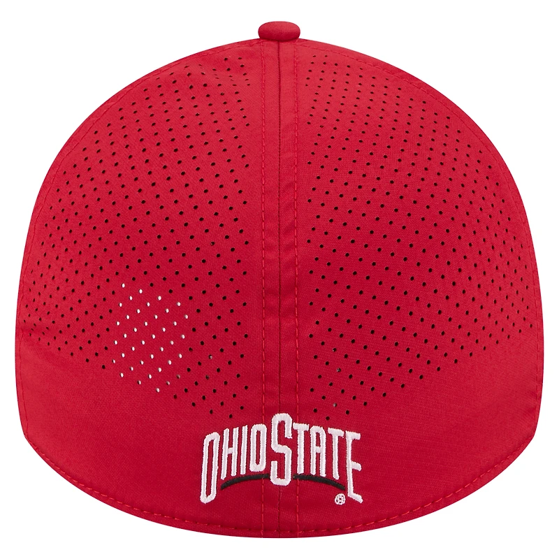 Men's New Era  Scarlet Ohio State Buckeyes Rope 39THIRTY Flex Hat