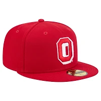 Casquette ajustée New Era Scarlet Ohio State Buckeyes Vault 59FIFTY pour homme