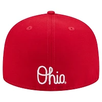 Casquette ajustée New Era Scarlet Ohio State Buckeyes Vault 59FIFTY pour homme