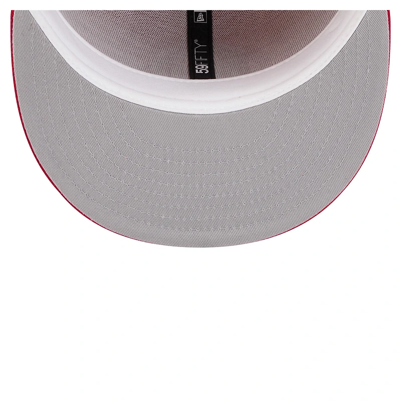 Casquette ajustée New Era Scarlet Ohio State Buckeyes Vault 59FIFTY pour homme