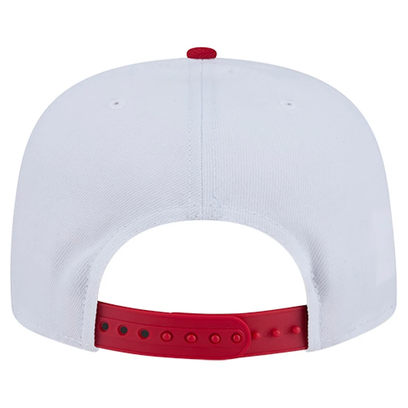 Men's New Era White/Scarlet Ohio State Buckeyes Retro 2022 Rose Bowl Champions 9FIFTY A-Frame Snapback Hat