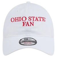 Men's New Era White Ohio State Buckeyes Fan 9TWENTY Adjustable Hat