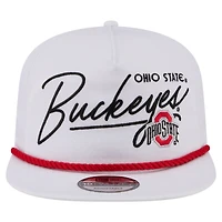 Men's New Era  White Ohio State Buckeyes Team Rope 19TWENTY Adjustable Hat
