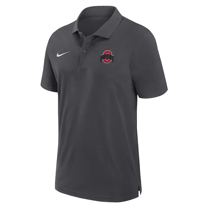 Men's Nike Anthracite Ohio State Buckeyes 2024 Sideline Woven Performance Polo
