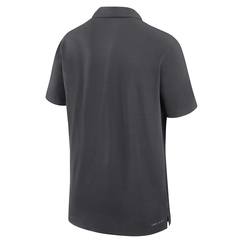 Men's Nike Anthracite Ohio State Buckeyes 2024 Sideline Woven Performance Polo