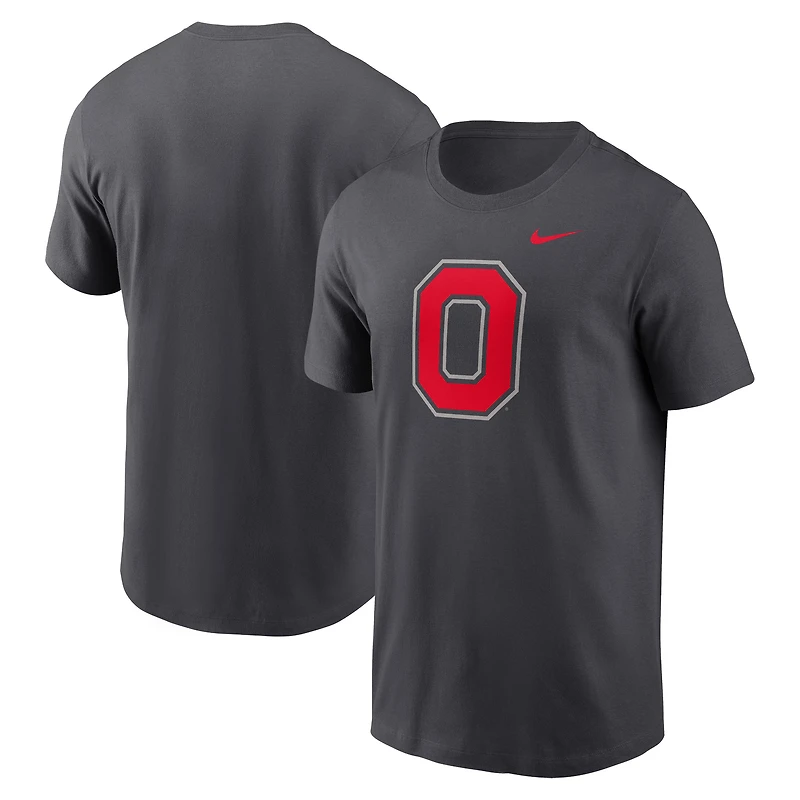 T-shirt Nike pour homme, anthracite, Ohio State Buckeyes, logo alternatif Primetime