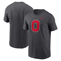 T-shirt Nike pour homme, anthracite, Ohio State Buckeyes, logo alternatif Primetime