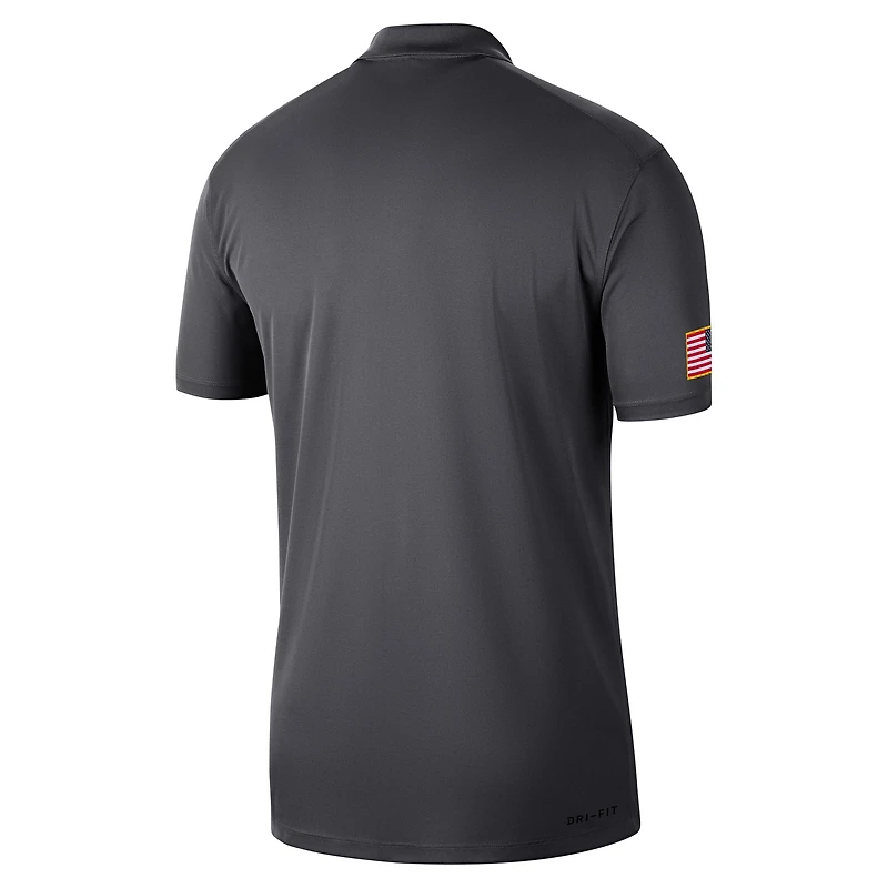 Men's Nike Anthracite Ohio State Buckeyes Victory Military Appreciation Performance Polo