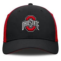 Men's Nike Black/Scarlet Ohio State Buckeyes 2025 Sideline Rise Local Performance Flex Hat