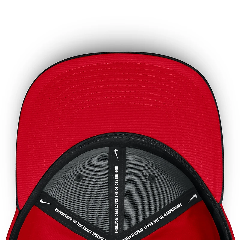 Men's Nike Black/Scarlet Ohio State Buckeyes 2025 Sideline Rise Local Performance Flex Hat