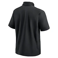 Veste à capuche demi-zip Nike pour homme Ohio State Buckeyes 2024 Sideline Coach manches courtes et