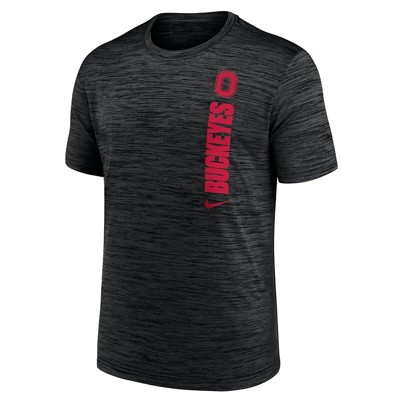 T-shirt Nike noir Ohio State Buckeyes 2024 Sideline Velocity Dri-FIT pour homme