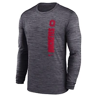 Men's Nike Ohio State Buckeyes Sideline Velocity Performance Long Sleeve T-Shirt