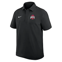 Polo Nike noir pour homme, équipe d'entraîneur des Ohio State Buckeyes 2025
