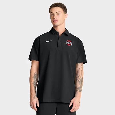 Polo Nike noir pour homme, équipe d'entraîneur des Ohio State Buckeyes 2025