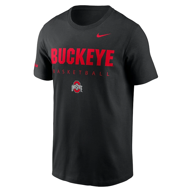 Men's Nike Black Ohio State Buckeyes 2025 Courtside Basketball Legend Dri-FIT T-Shirt